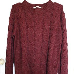 Burgundy Knit Sweater